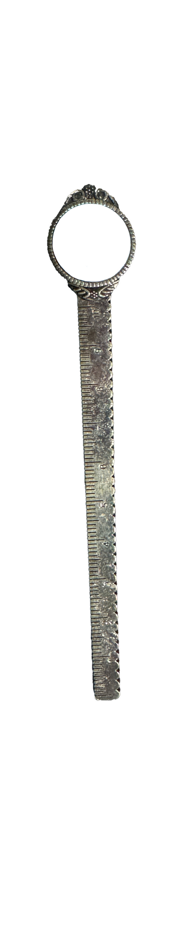 Bookmark Circle with Ruler Silver